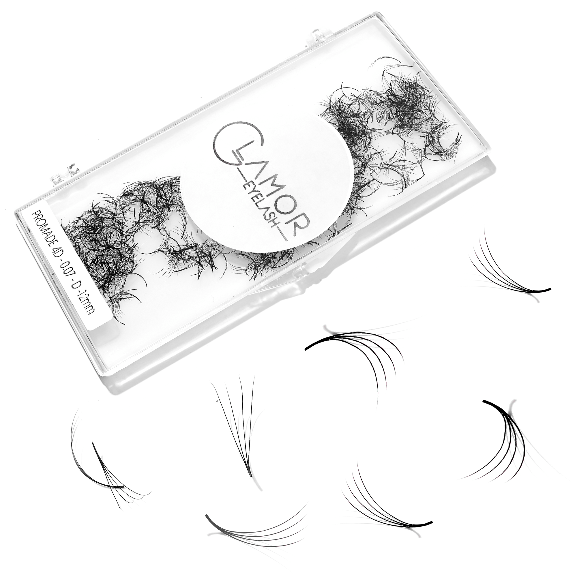 Promade fans loose 4D 0.07 | 500 fans - GlamorEyelash